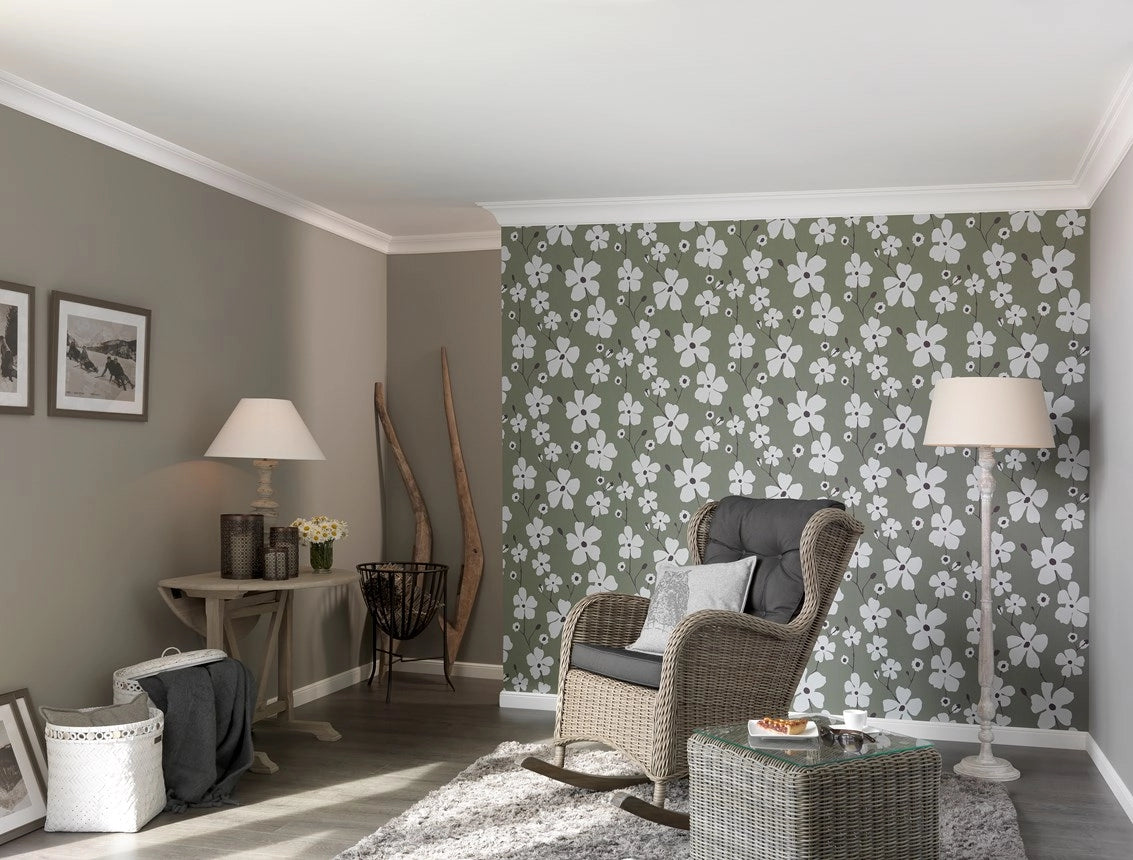 NOMASTYL® NMC 2m Ceiling Coving in living room interior Decormania UK